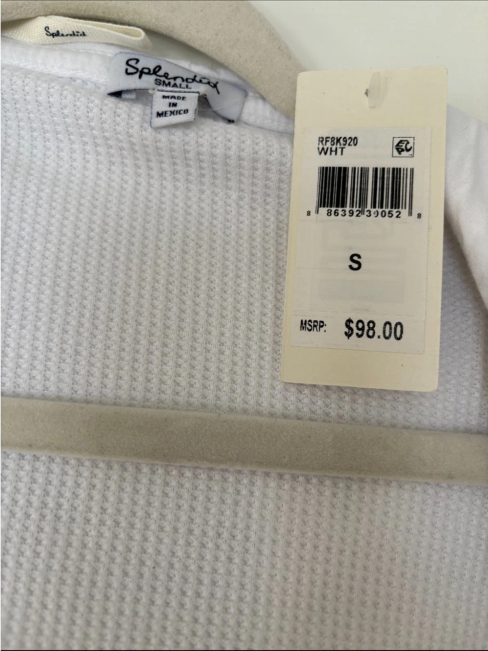 NWT $98 Splendid Thermal Cardigan with Hood, Size S - Picture 3 of 4